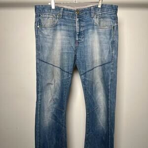 Zara Man Jeanswear Young Division Relaxed Fit Light Blue Denim Jeans Mens
